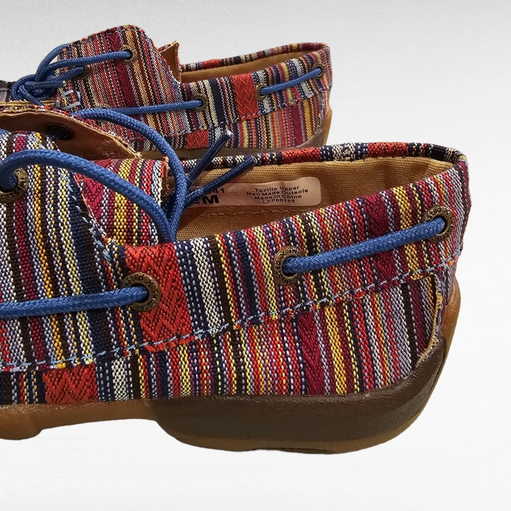 Twisted X Serape Moccasin Boat Shoes Style YDM0041 Kids Youth Size 2M